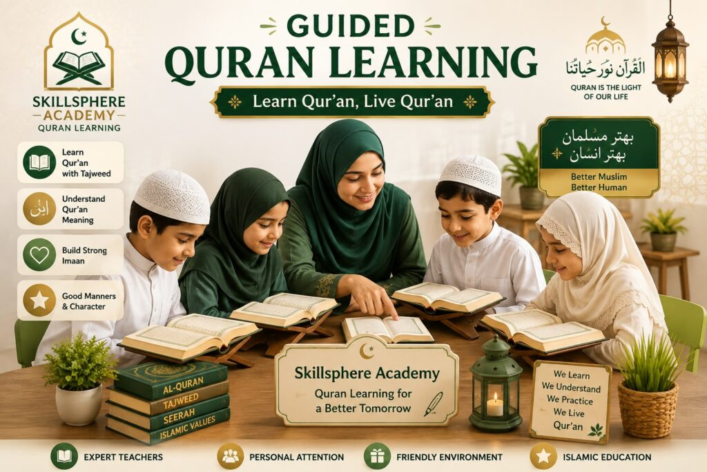 Guided Quran Learning for Students at Skillsphere Academy